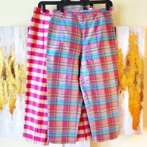 SilkLand Women's Capri Plaid Pants Bundle SZ 6
